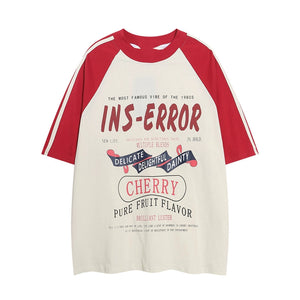 Maillard Stitching Letter Print Trendy Top