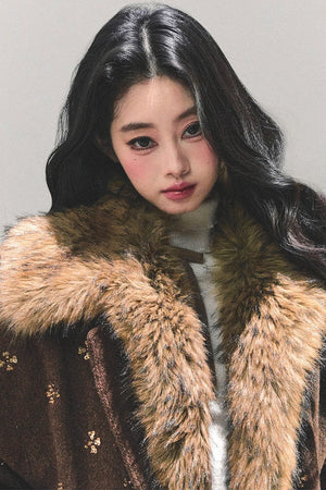 Maillard Wool Jacket With Skirt Set-Up