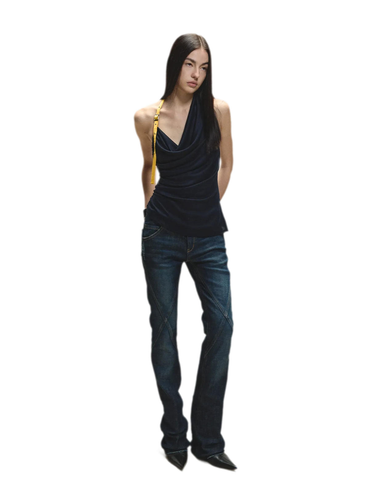Vintage Slim Straight Denim Jeans
