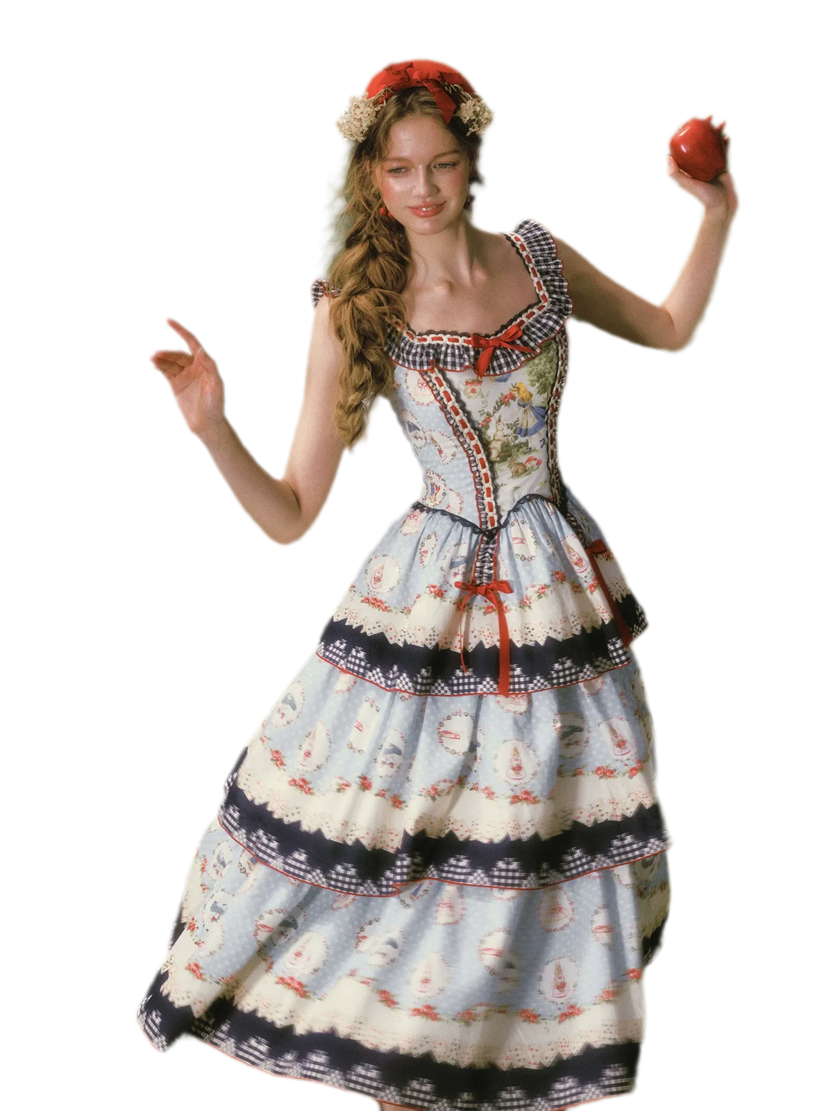 Printed Ruffle Tiered Dress