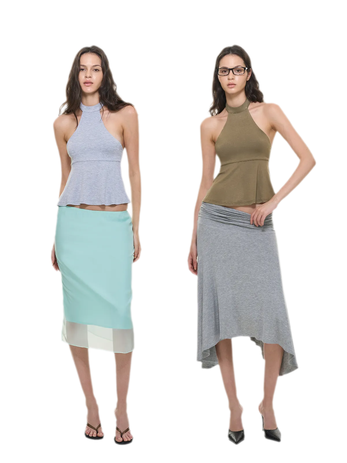 Modal Peplum Halter Top