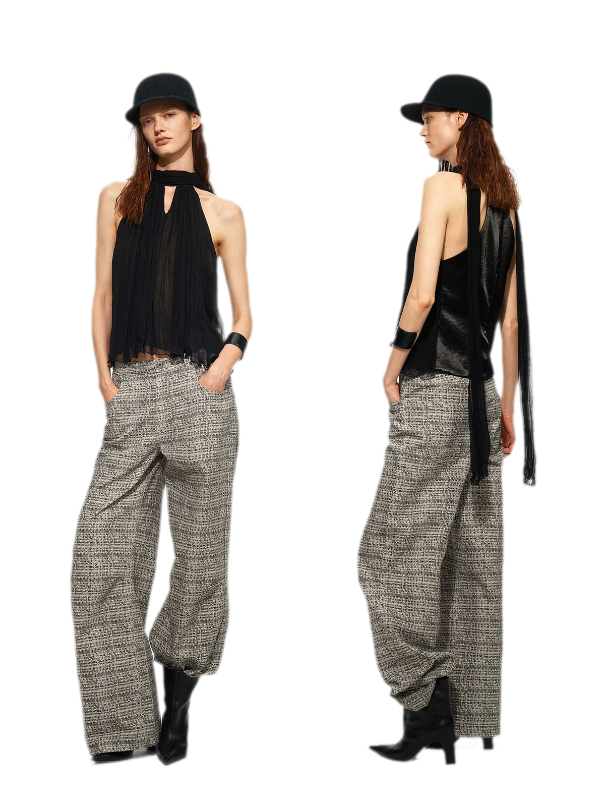 Tie Halter Chiffon Tank