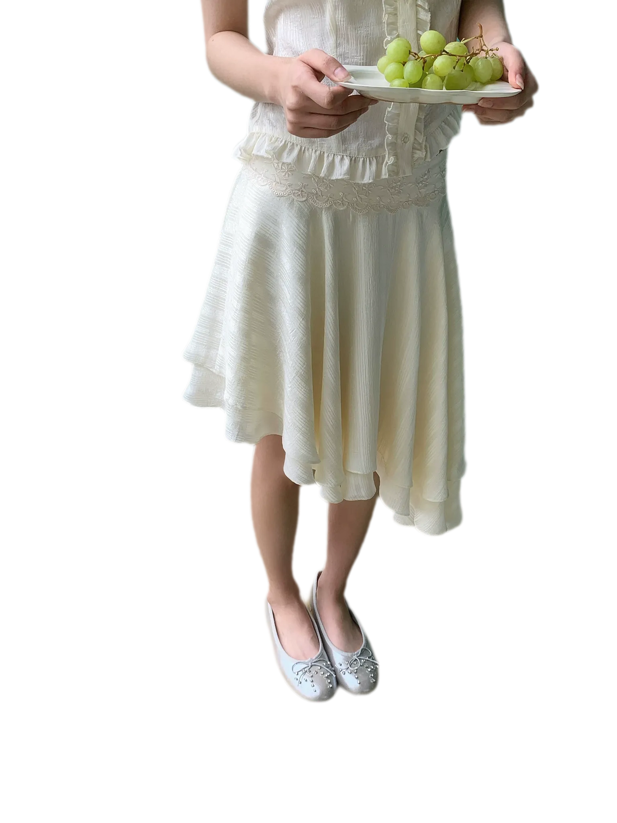 Vintage Polka Dot Midi Skirt