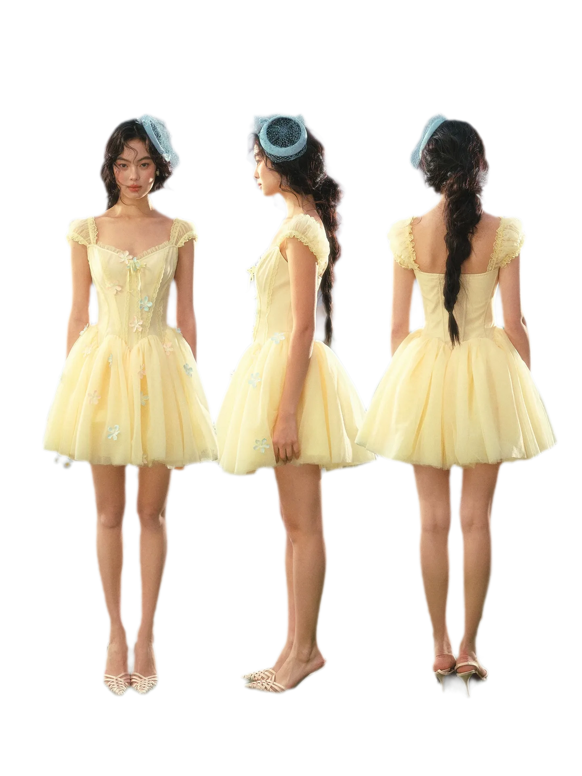 Lace Corset Flared Dress