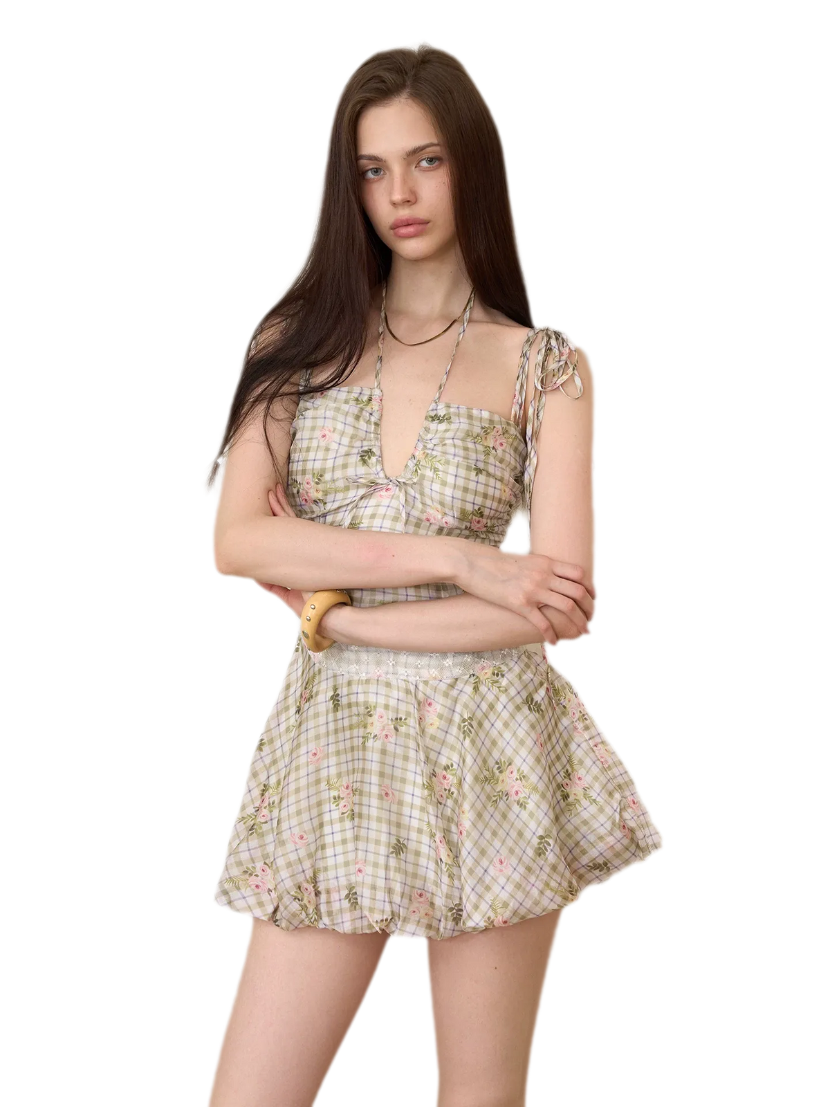 Lace Waist Bubble Dress