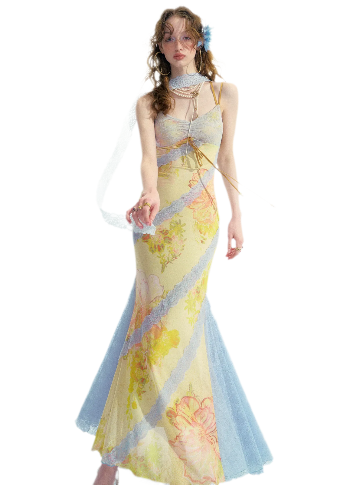 'Sonnet' Romantic Print Summer Halter Dress