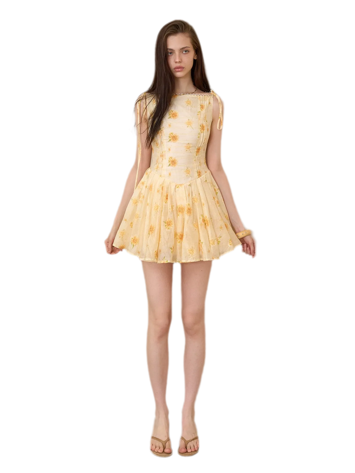 Daisy Embroidered Mini Dress