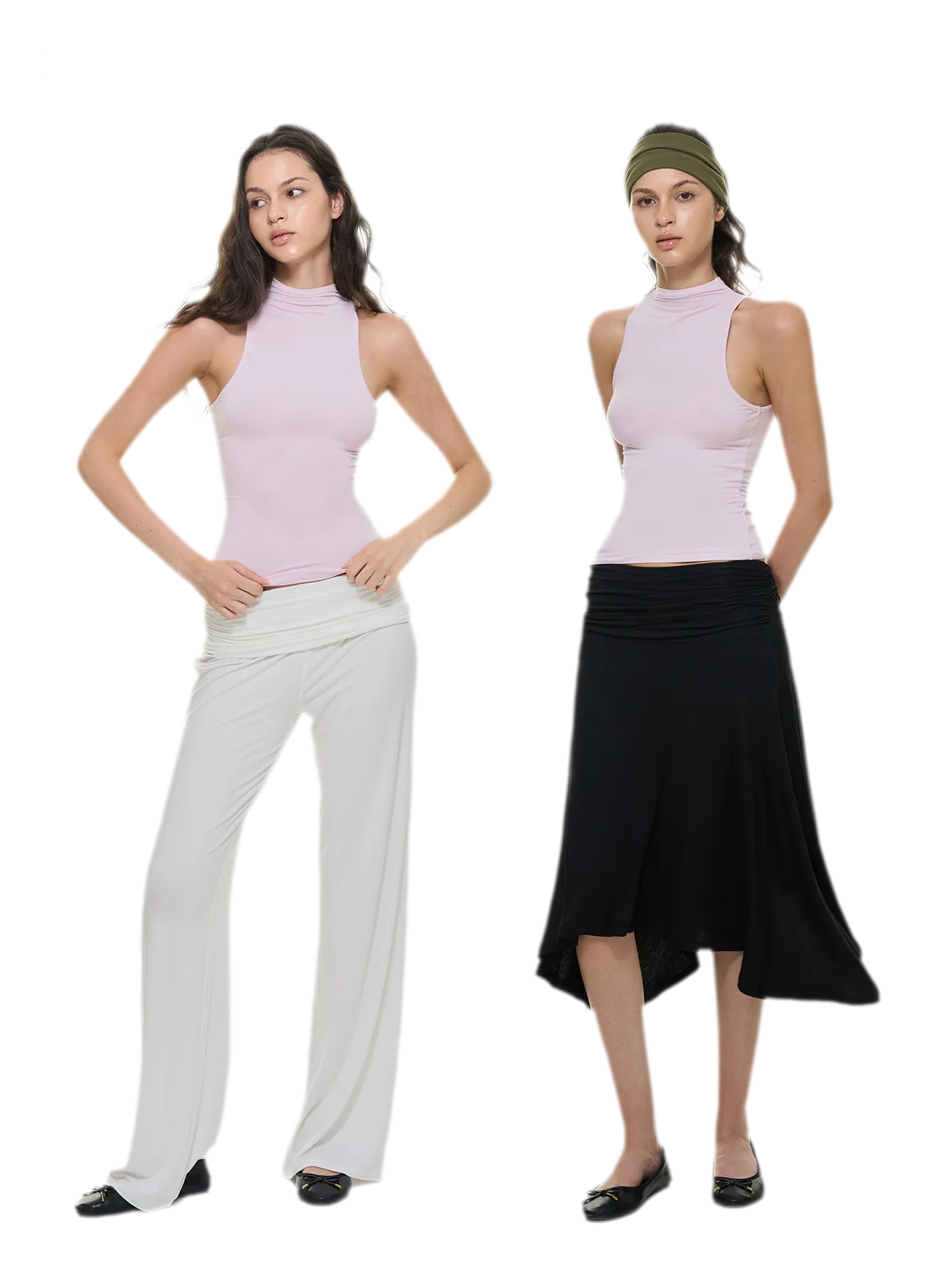 Knitted Semi-High Neck Vest