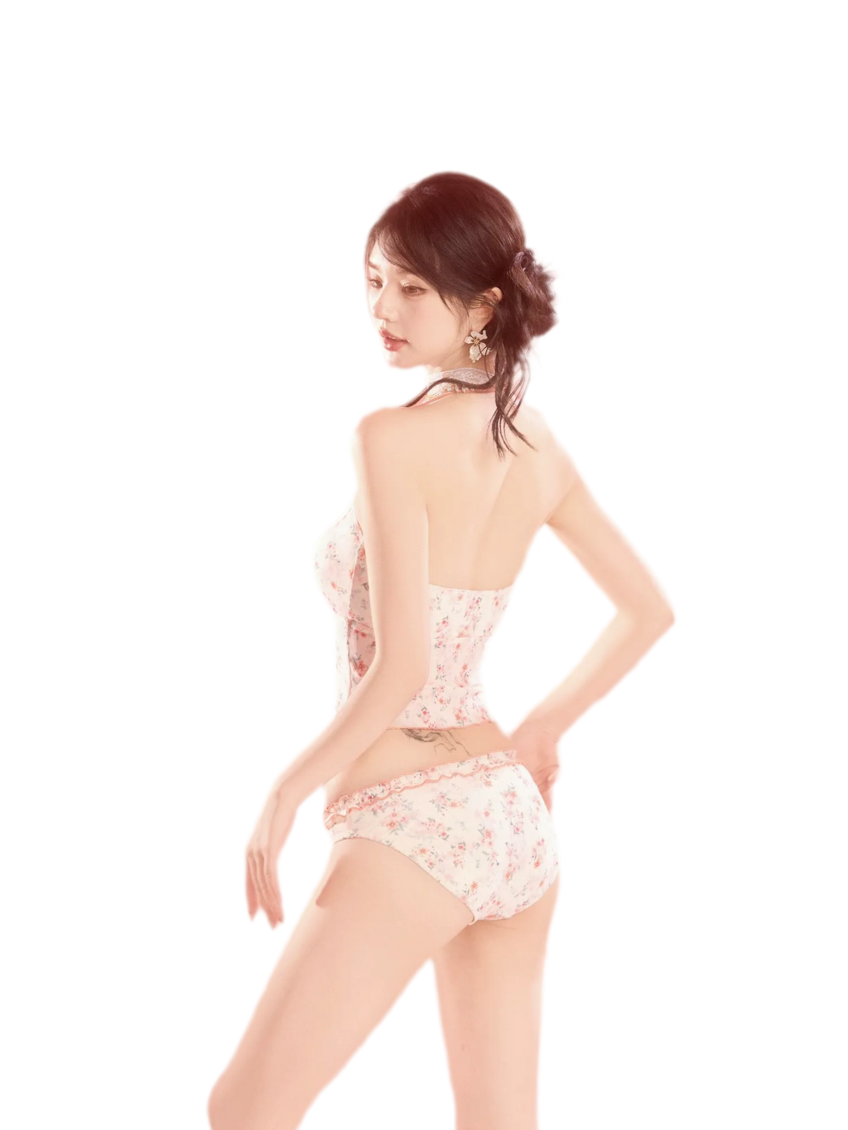 Floral Three-Piece Swim Set