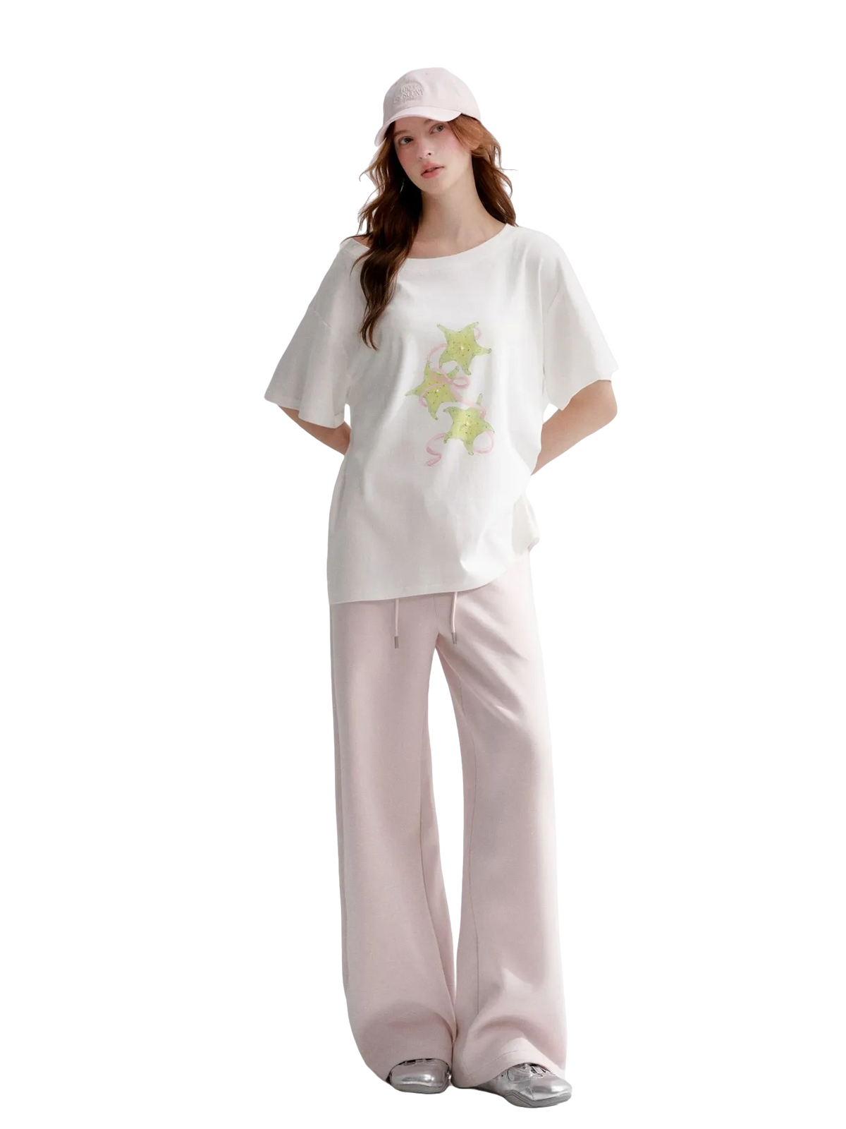 Asymmetrical Starfruit Print T-shirt