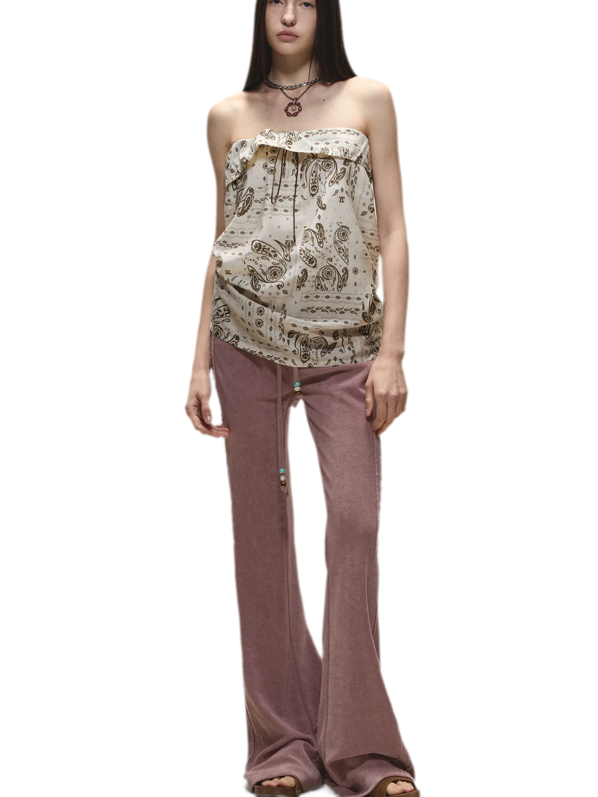 Vintage Holiday Style Relaxed Paisley Silk Top