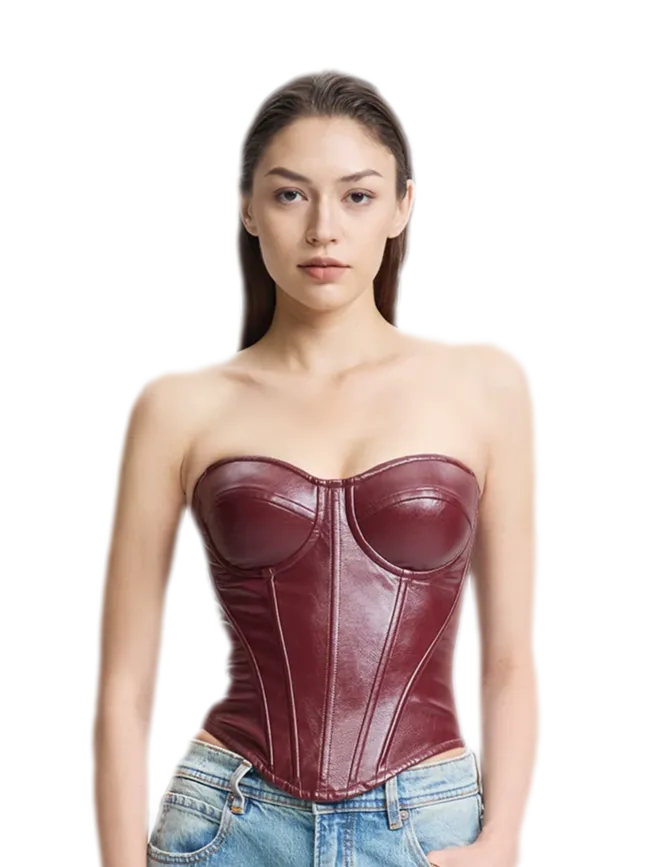 Raphael PU Corset Top