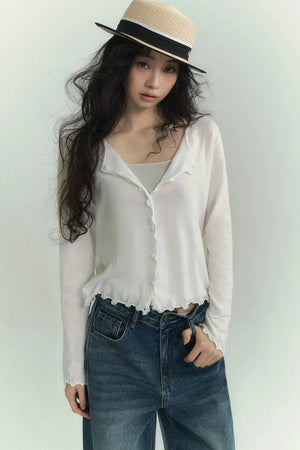 Mercerized Ultra-Thin Cardigan