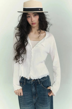 Mercerized Ultra-Thin Cardigan
