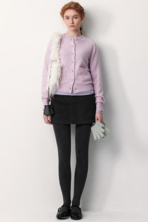Merino Wool Ribbed Cardigan