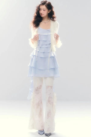 Mermaid Lace Flared Pants