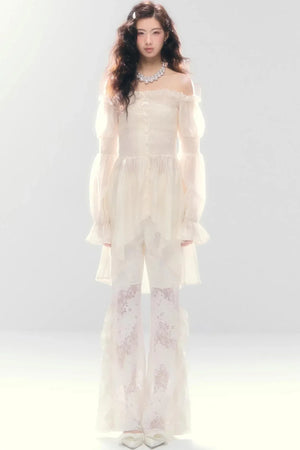 Mermaid Lace Flared Pants
