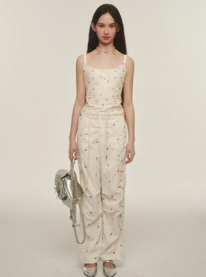 Mesh Camisole French Vintage Lace Top