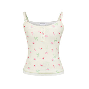 Mesh Camisole French Vintage Lace Top