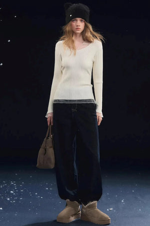 Mesh Splicing High-Elastic Base Shirt