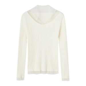 Mesh Splicing High-Elastic Base Shirt