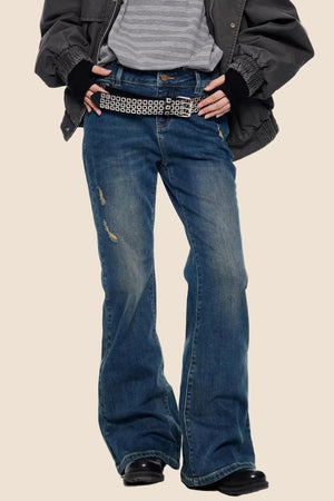 Micro-Flared Retro Bell-Bottom Pants