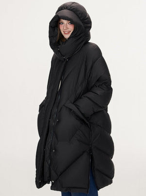 Mid-length Thickened Warm Loose Hooded Jacket
