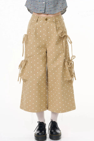 Milk Coffee Polka Dot Pants