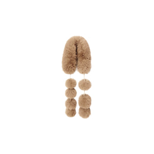 Milk Velvet Pom-Pom Scarf