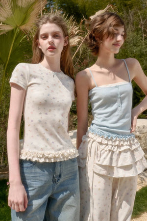 Milky Way Knit Lace Top