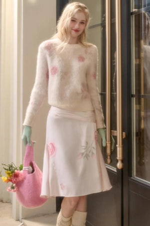 Milky Way Wool Sweater & Skirt Set-Up