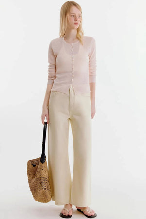 Milky White Cotton Pants