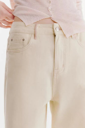 Milky White Cotton Pants