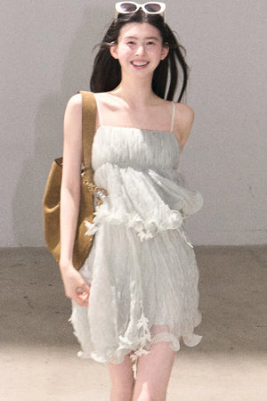 Mint Lace Spaghetti Strap Dress
