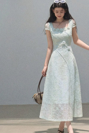 Mint Mambo Jacquard Dress