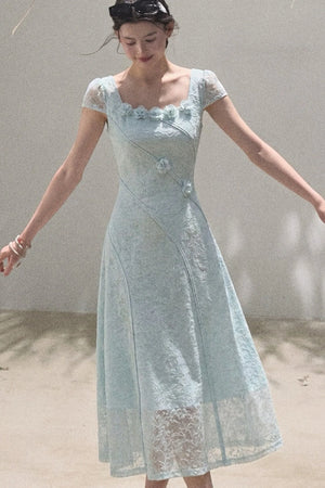 Mint Mambo Jacquard Dress