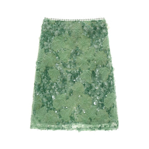 Mint Sequin Embroidered Skirt