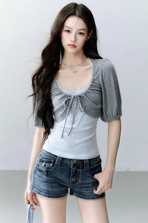 Mist Flower Color-Block Top Set-Up