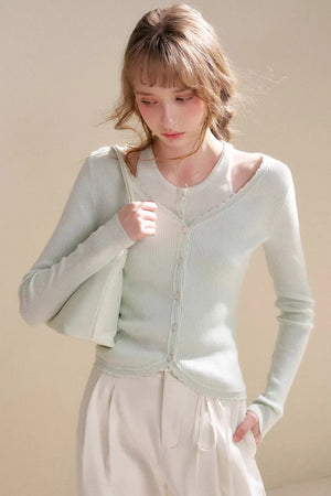 Mist Mint Wool Cardigan