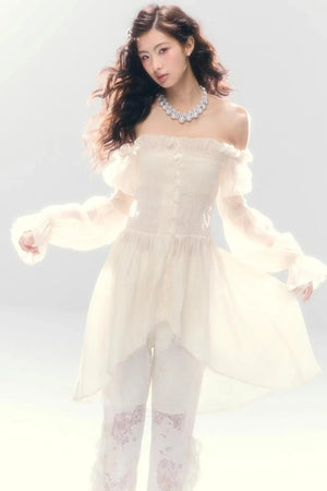 Misty French Ruched Dress