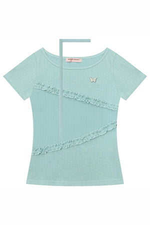 Misty Pleats Lace T-Shirt