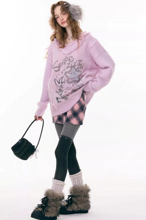 Misty Rain Plaid Skirt