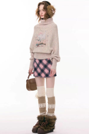 Misty Rain Plaid Skirt