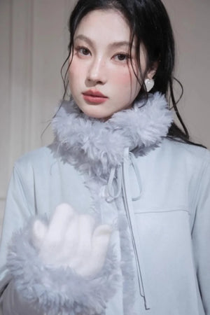 Misty Velvet Fur Coat