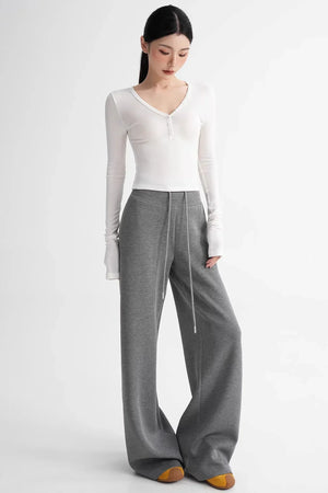Modal Knit High-Waisted Pants
