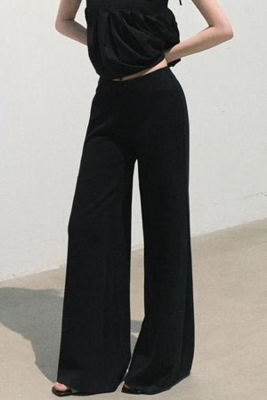 Modal Knit Wide-Leg Pants