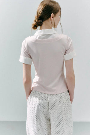 Modal Patchwork Preppy Top
