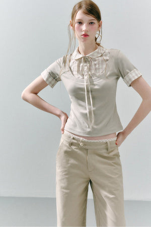 Modal Patchwork Preppy Top