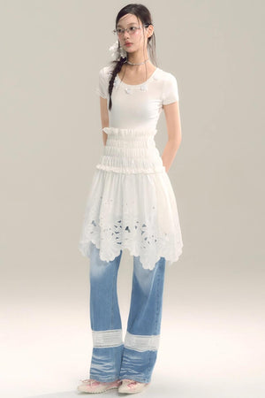 Moody Blue Cutout Jeans