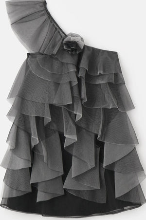 Moonlight Gray Mesh Dress